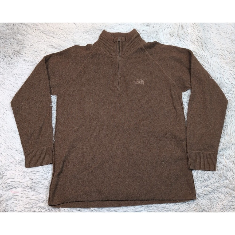 The North Face Sweater Mens L Wool Blend Soft Comfort Preppy Gorpcore Half Zip